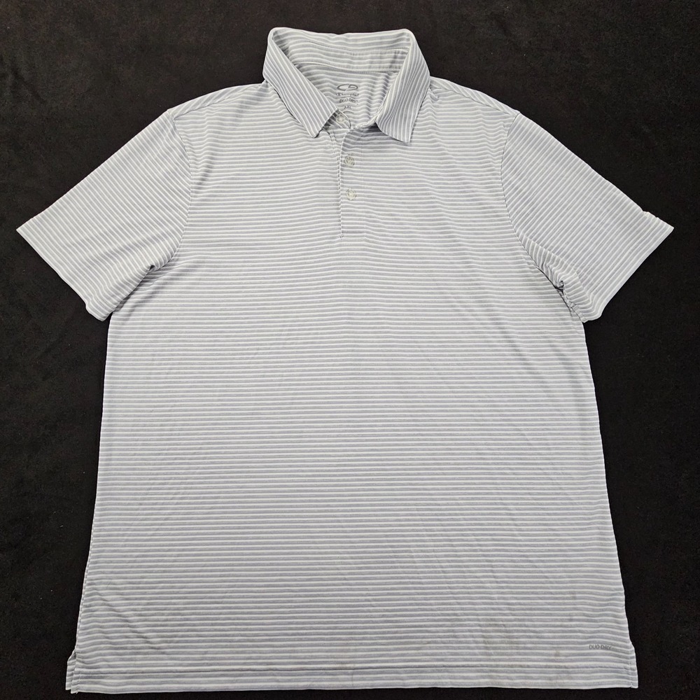 Champion C9 Duo Dry Gray Striped Short Sleeve Performance Polo Shirt Men's 2XL